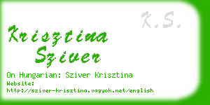 krisztina sziver business card